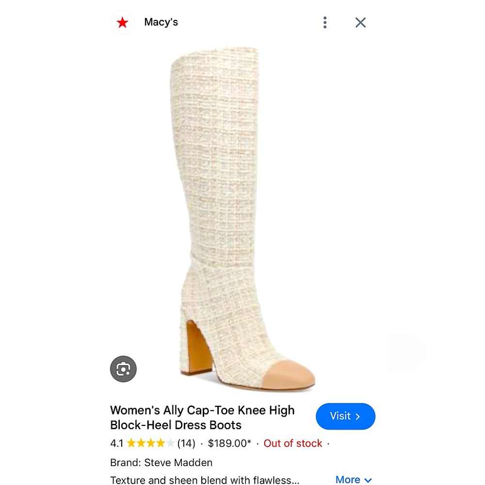 Women’s Ally Cap-Toe Knee High Block-Heel Dress Boot